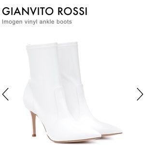 Gianvito rossi imogen white vinyl boots